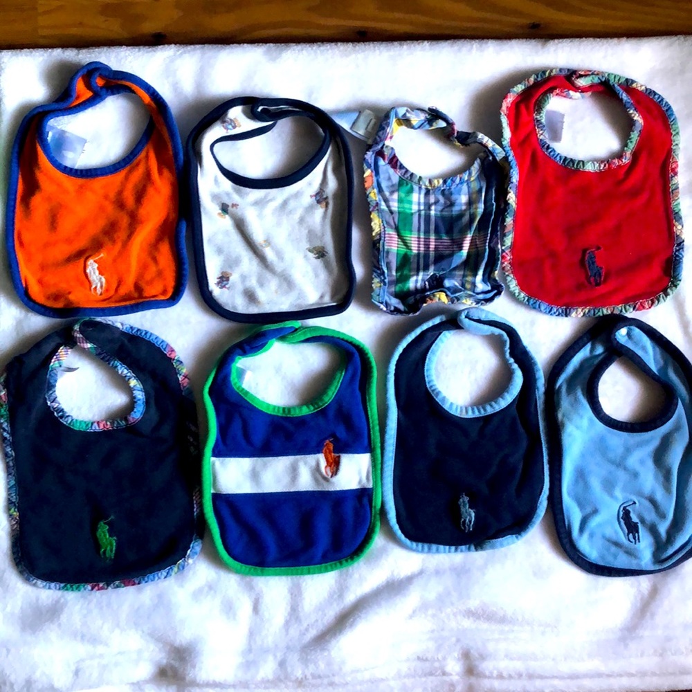 SOLD!Ralph Lauren bib for boys pack of eight